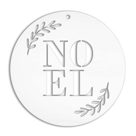 4" Noel Botanical Metal Ornament